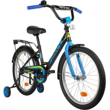 Велосипед NOVATRACK 20" FOREST черный, сталь, тормоз нож, крылья, багажник, защ.цепи 173561