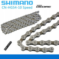 Цепь Shimano Deore, HG54, 10 скоростей, 122 звенньев, пин, серебристая, без упаковки