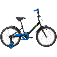 Велосипед NOVATRACK 20" TWIST черный, тормоз нож, крылья корот, защита цепи 173564
