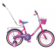 Велосипед Black Aqua Princess 12"; 1s, с ручкой (фиолетовый-розовый) KG1202