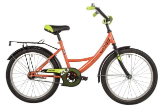 Велосипед NOVATRACK 20" VECTOR оранж, защ А-тип, торм нож., крылья и багаж чёрн.,без доп кол 161819