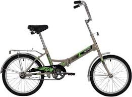 Велосипед NOVATRACK 20" складной, TG30, серый, тормоз нож, ALобода, сид.и руль комфорт, баг. 139738