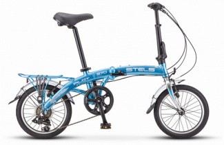 STELS Велосипед Pilot-370  (16" Голубой/хром), арт. V010