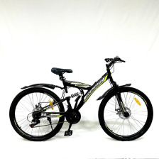 Велосипед 26" Rook TS260D, черный/зеленый TS260D-BG