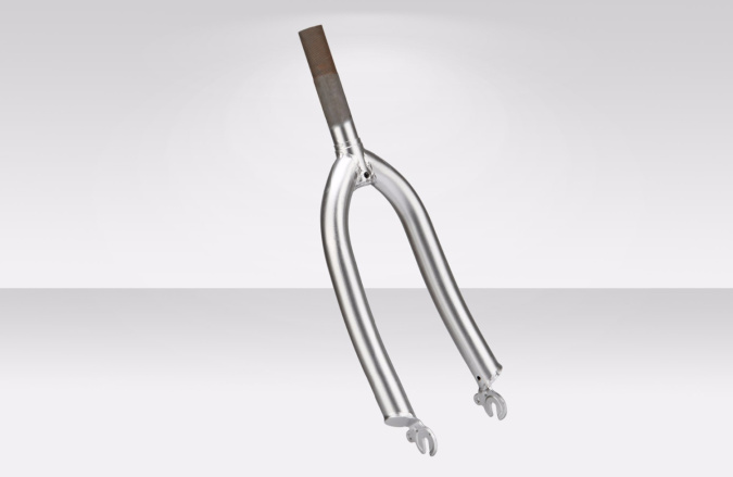 Вилка передняя стальная жесткая серебристая арт.110112 (d16) фото 1