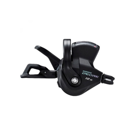 Шифтер Shimano Deore, M6100, правый, 12 скоростей, индикатор, трос 2050мм, черный, без упаковки фото 1