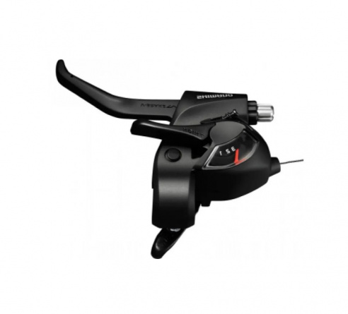 Шифтер/торм.ручка SHIMANO Taurney. EF41.лев 3 ск, трос 1800мм, черный, арт.  590135 фото 1