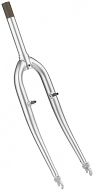 Вилка стальная, V-brake серебристая арт.110042 (d26) фото 1