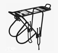 Багажник TRIX задний, 24"-29", алюминиевый, регулируемый по высоте, для дисковых тормозов, черный